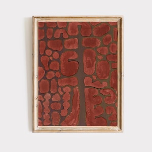 Abstract Terracotta Texture Art Print | Modern Mid-Century Wall Art | Downloadable Digital Print | Instant Download