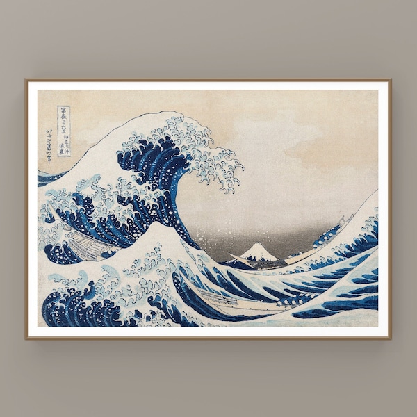 The Great Wave off Kanagawa Art Print  | Japanese Wall art | Gifts for Dad | Art Lover Gifts | Katsuhika Hokusai