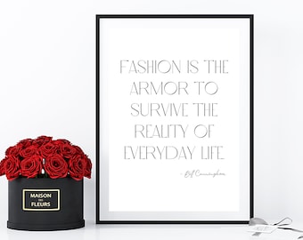 Fashion inspiration quote poster, typography quotes, inspirational fashion quotes, word quotes, digital download, quote printable, wall art