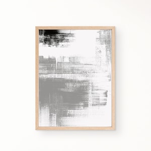 Black gray abstract art, neutral color printables, modern abstract art, minimalist abstract art, digital download, simple wall art, abstract
