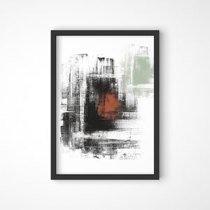 Neutral modern abstract art, black white mint abstract art, minimal abstract art, digital download, wall art printable, digital wall prints