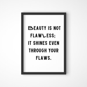 Beauty Affirmation Mode Poster, Typografie Zitate, inspirierende Schönheitszitate, Wortzitate, digitaler Download, Zitat zum Ausdrucken, Wandkunst