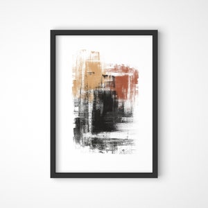 Neutral modern abstract art, black white tan abstract art, minimal abstract art, digital download, wall art printable, modern abstract print