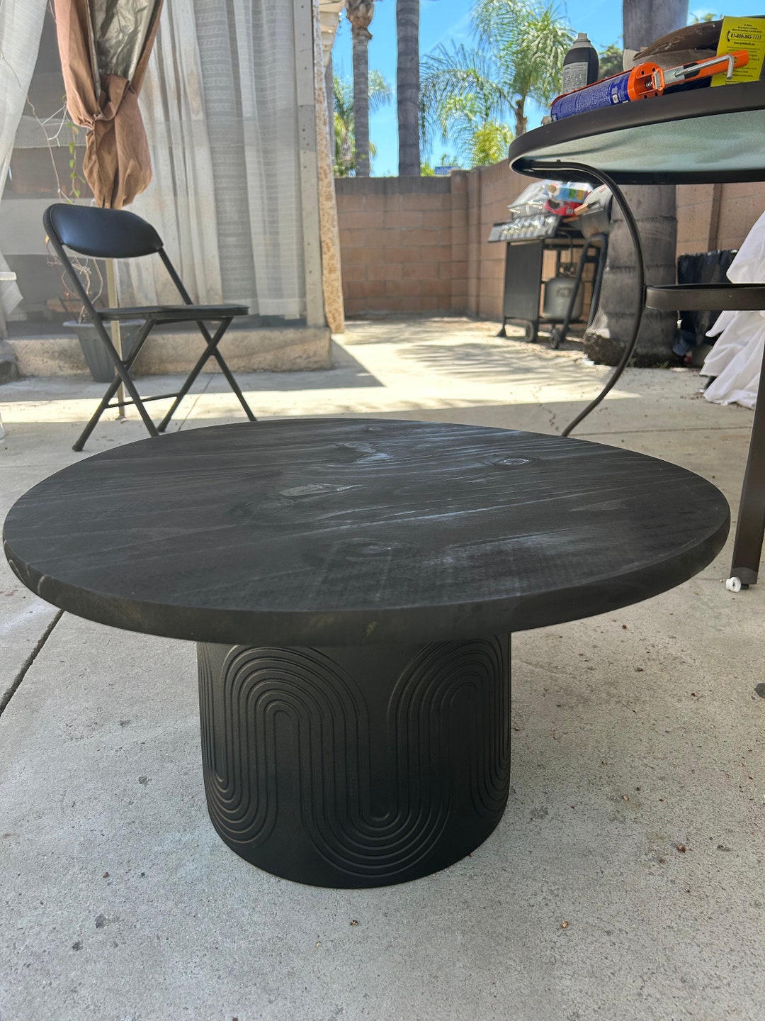 Modern Mini Coffee Table Matte Black Etsy UK