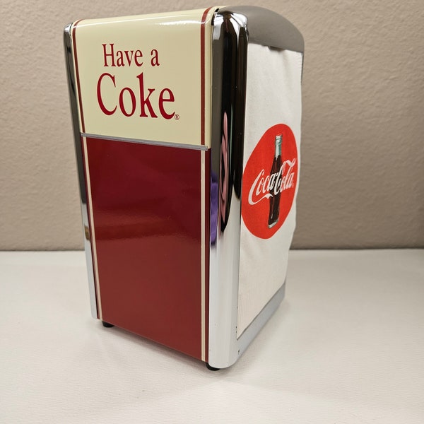 Vintage Coca Cola Coke Napkin Holder Dispenser 1992
