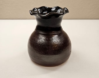 Santa Clara Pueblo Pottery Blackware Bud Vase