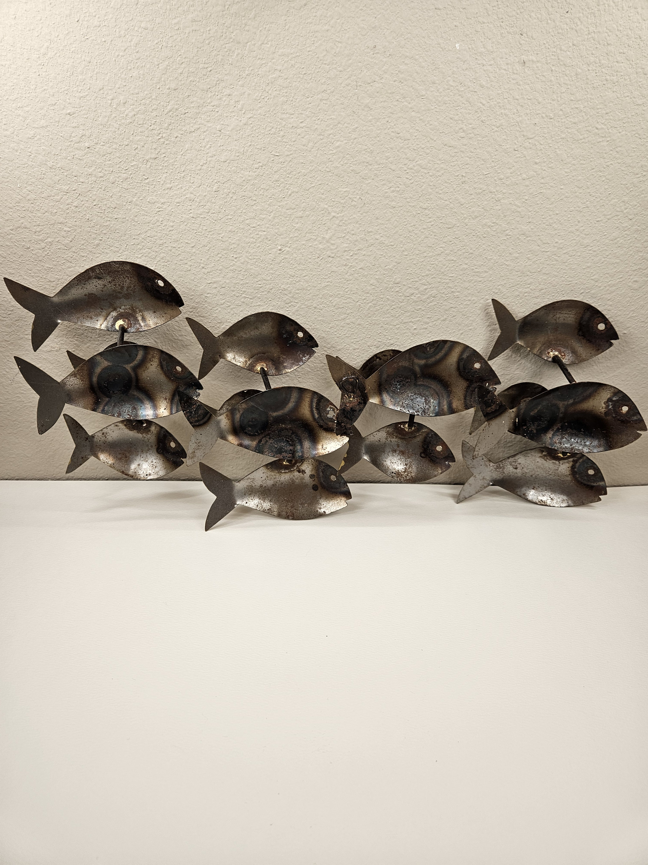 Metal School of Fish Wall Hanging Art Sculpture Etsy
