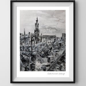 Scott Monument, Edinburgh, A3 Art Print