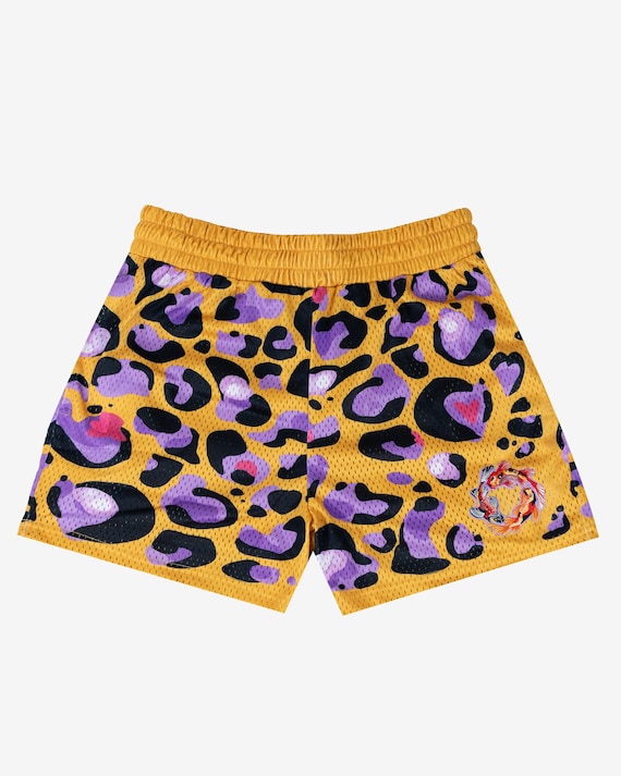 Cheetah Print Mesh Shorts – Streetwear Basketball Shorts, Men's