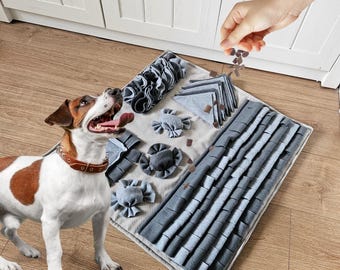 Duża mata węchowa dla psów, ciężka, antypoślizgowa, spowalniająca jedzenie, łagodząca lęk i stymulująca umysł, trwała mata do treningu szczeniąt