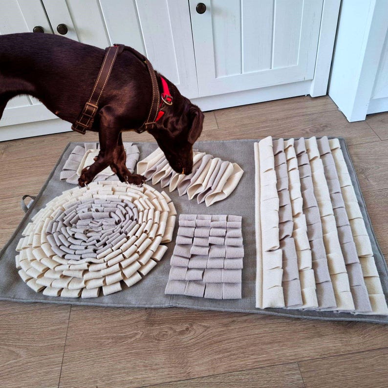 Large Snuffle Mat for Dogs - Handmade Slow Feeder, Interactive Puzzle ...