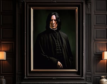 Headmaster Portrait Fine Art Print Magic School Potions Professor Poster Defense Against the Dark Arts Teacher HP Fan Wizard Oil Painting