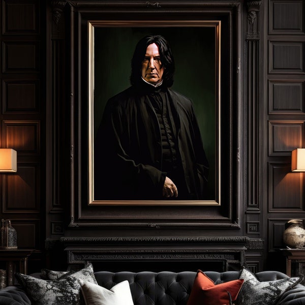 Headmaster Portrait Fine Art Print Magic School Potions Professor Poster Defense Against the Dark Arts Teacher HP Fan Wizard Oil Painting