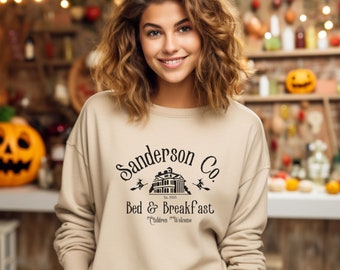 Sanderson Bed and Breakfast Sweatshirt Witchy Spell Sweatshirt Vintage Sweatshirt Family Halloween Sweatshirt Gift for Her Funny Quote