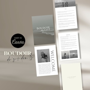 Boudoir Do's & Don'ts Guide, Photography Guide, Boudoir Photography,Pre-Written Copy, Photography Do's and Don'ts Guide, Boudoir Guide