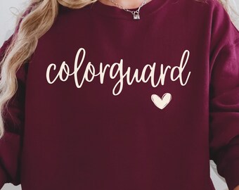 Colorguard Sweatshirt, Color Guard Gift, Heart Sweater, Director Gift, Winter Guard Shirt, Cologuard Mom, Marching Band Shirt