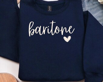 Baritone Sweatshirt, Brass Player Gift, Heart Sweater, Band Director Gift, Baritone Shirt, Band Mom, Marching Band, Brass Section Shirt