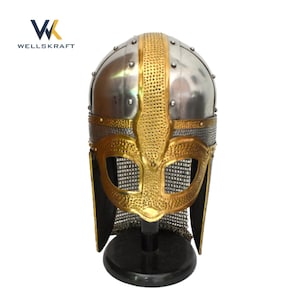 Mittelalter Norwegen Wikinger Maske Brille Rüstung Helm | Baustahl | Handgemachte Mittelalter Norwegen Wikinger Maske Brillenhelm Rollenspiel Helm |