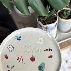 Handmade Plate Custom Personalised Ceramic Plate Handmade Plate- Thoughtful gift for Kids, Moms, Sisters, Friends or Weddings
