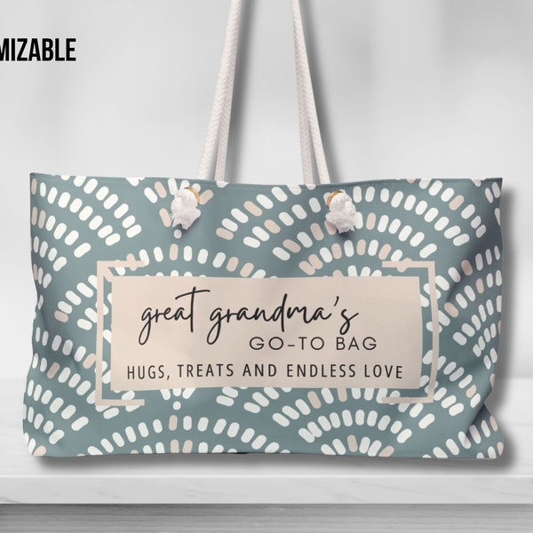 Personalized Great Grandma Gift Gigi Nana Grandma Tote Bag, 80th birthday Gift, Promoted to Great Grandma Custom Great Grandma Birthday Gift