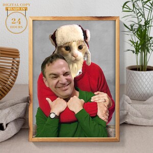 Custom Gift for Pet and Owner | Funny Best friends portrait | Pet Portrait | Custom friends | Holiday Gift | Christmas gift | Funny Pet Gift