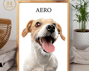Custom Pet Portrait from photo | Dog Portrait | Cat Portrait | Oil Paint  | Doggy Memories | Pet Loss Pet Memorial
