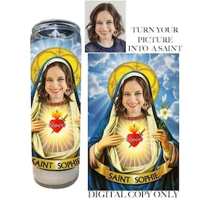 Customize Your Friend, Family to Saint Prayer Candle Label | Funny Custom Prayer Candle Label | Candle Saint |  DIGITAL COPY ONLY