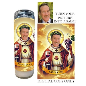 Etiqueta de vela de santo personalizada / Vela de oración divertida / Santo amado / Vela de santo amigo / Etiqueta de vela divertida / SOLO COPIA DIGITAL