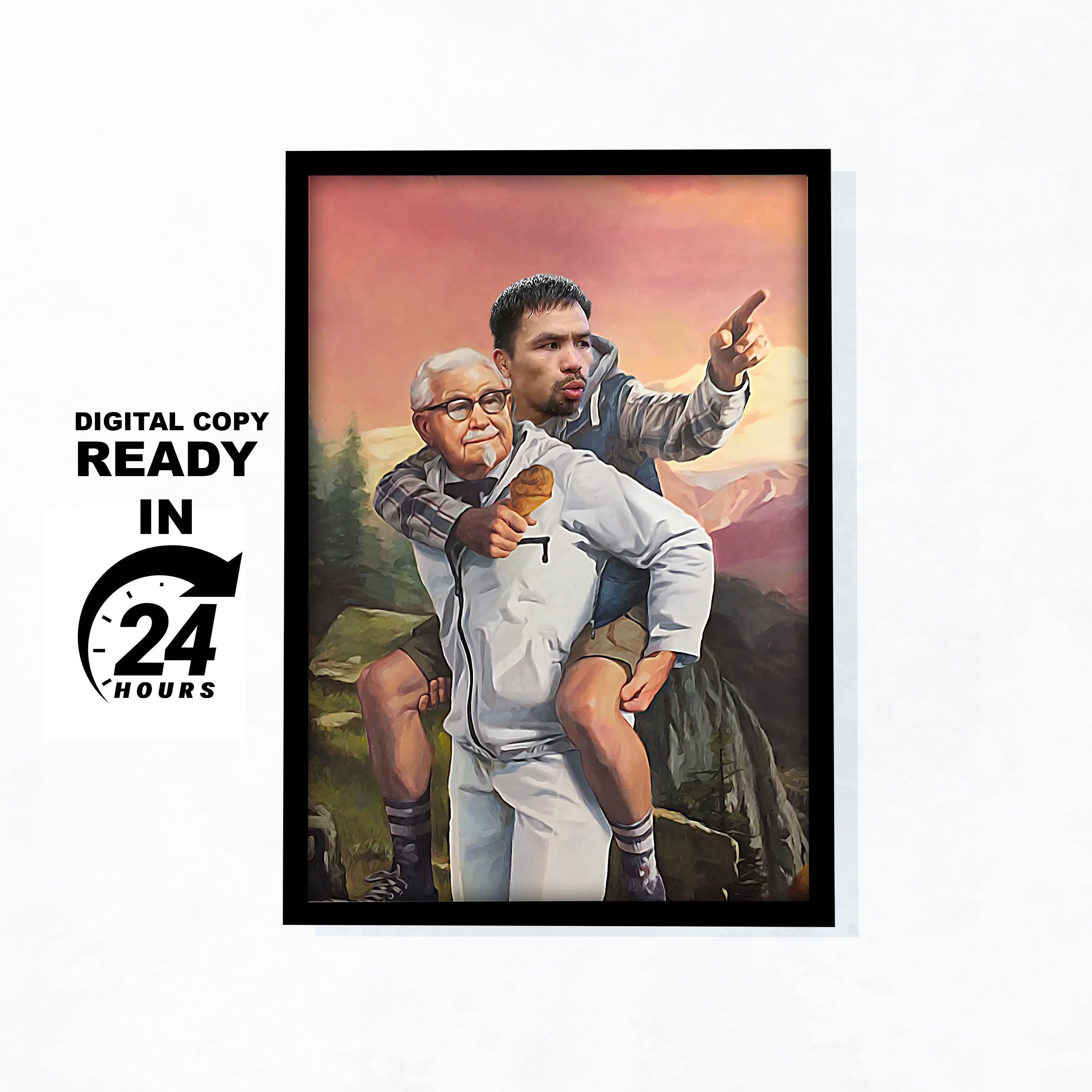 Funny Colonel Sanders Portrait Funny Portrait Family Gift Ideas Colonel ...