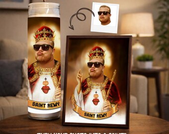Custom Face Saint Prayer Candle Label | Funny Prayer Candle | Funny Candle | Gift to friend Candle  | Family Candle | DIGITAL COPY ONLY