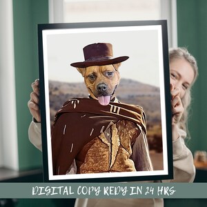 Custom Cowboy, Rodeo, Haustier Cowboy, Custom Clint, Western, Tierporträts, Tierporträt, Geburtstagsgeschenk, Weihnachtsgeschenk