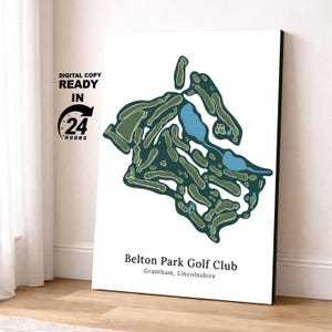 Any Golf Course Map, Personalized Print of Golf Course, Custom Golf Course Map, Golf Map Illustrated, Como Golf course, Gift for dad