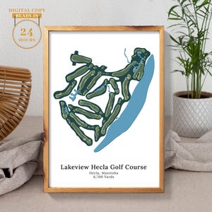 Any Golf Course Map, Personalized Print of Golf Course, Custom Golf Course Map, Golf Map Illustrated, Como Golf course, Gift for dad