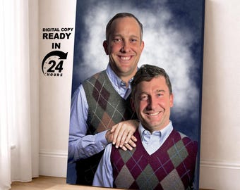 Custom Step Brothers Portrait | Step Brothers Pet Portrait| Stepbrother Poster | Brother Funny Poster | Best Friend | Pet portrait