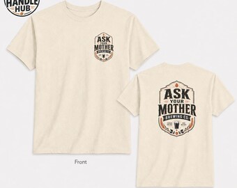 Ask Your Mother Brewing Co. Dad Humor T-Shirt, Vintage Brewery Graphic Tee