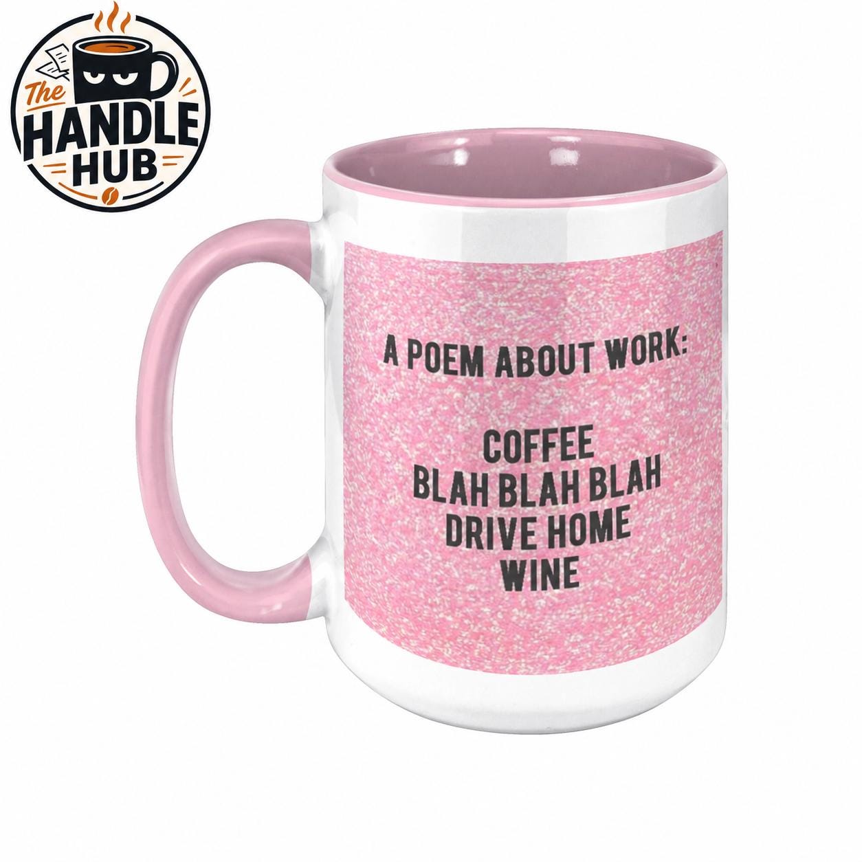 Funny Poem Mug  Coffee, Wine, Work Haiku Design 15oz Accent Mug - Etsy