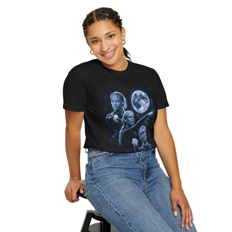 Sophie Cunningham pointing Shirt, Sophie 3 wolves moon shirt, Wolf Moon Parody Sports Shirt, WNBA Fan Gift image 8