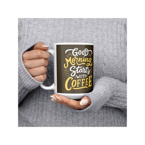 Good Morning Starts With Coffee. Funny coffee Mug, Meme Mug, Office Humor, Coffee Lovers, Sarcastic Mug, Gag Gift, Workplace Humor, Novelty