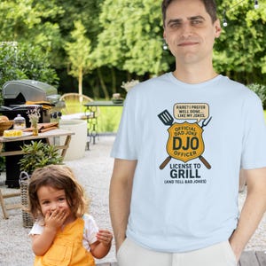 Dad Joke Officer-T-shirt: grappig cadeau voor BBQ-woordspeling