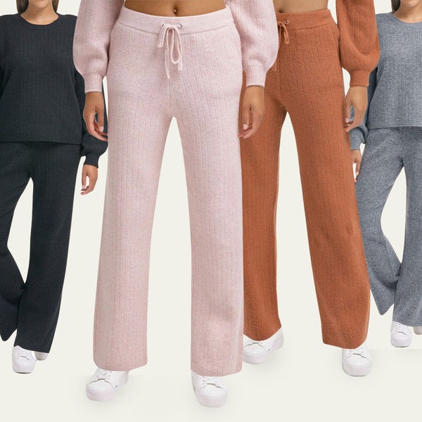 Cashmere Blend Yoga Pants Lounge Wear Trousers Joggers