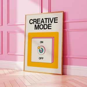 creativity poster downloadable print trendy wall art office wall decor modern retro art digital downloads funky wall art retro quote poster vintage posters, cool wall art home office print inspiring art cool poster