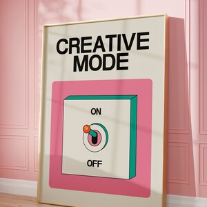 creativity poster downloadable print trendy wall art office wall decor modern retro art digital downloads funky wall art retro quote poster vintage posters cool wall art home office print inspiring art creative wall print
