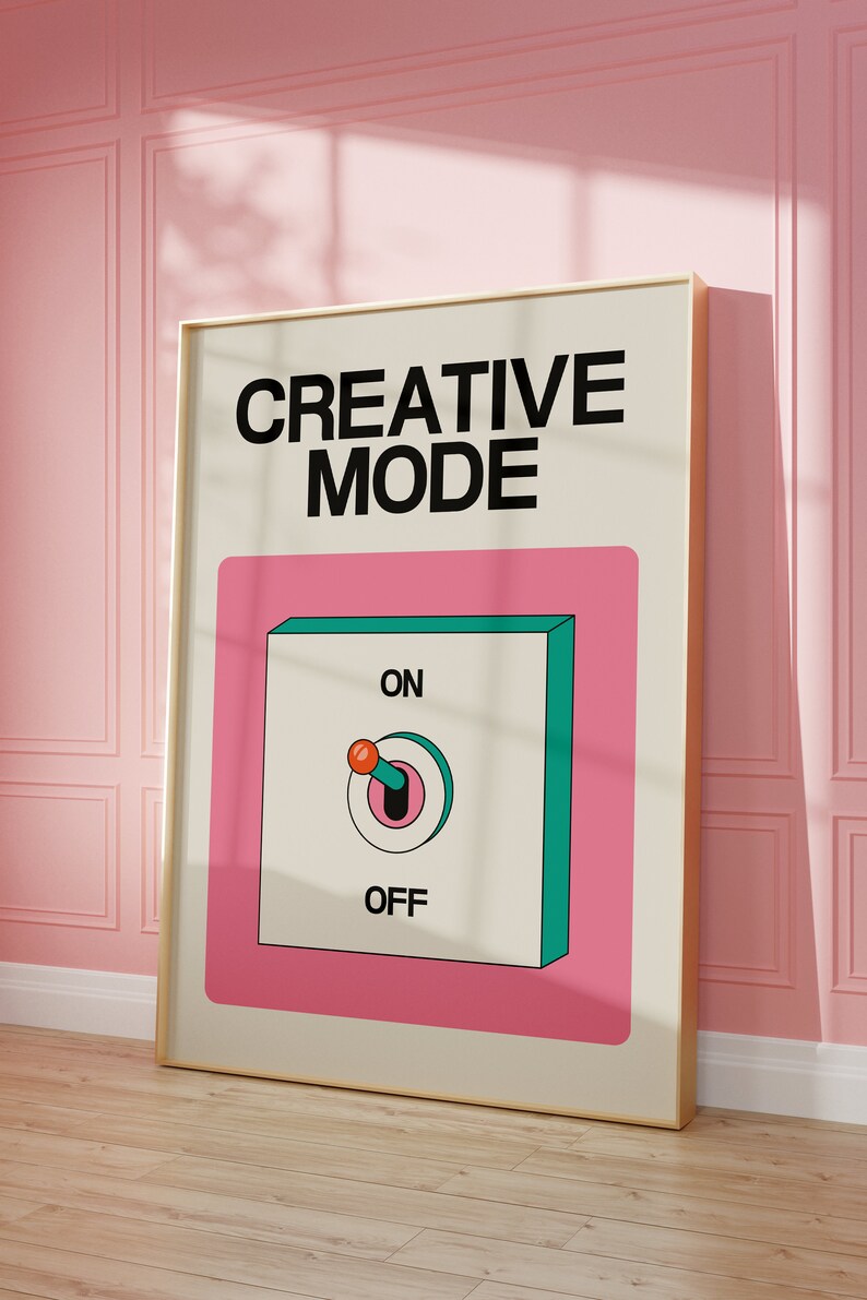 creativity poster downloadable print trendy wall art office wall decor modern retro art digital downloads funky wall art retro quote poster vintage posters cool wall art home office print inspiring art creative wall print