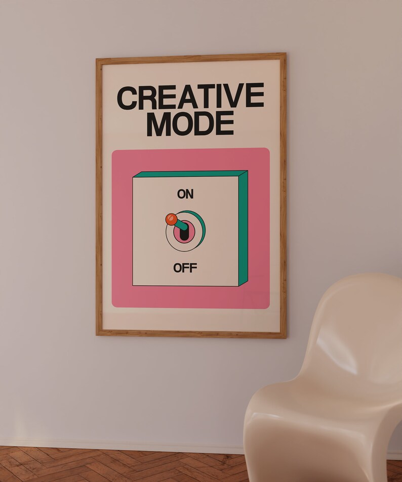 creativity poster downloadable print trendy wall art office wall decor modern retro art digital downloads funky wall art retro quote poster vintage posters cool wall art home office print inspiring art creative wall print