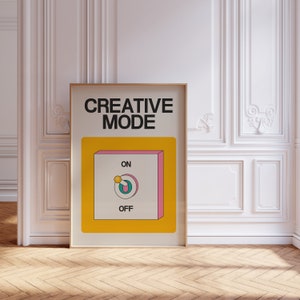 creativity poster downloadable print trendy wall art office wall decor modern retro art digital downloads funky wall art retro quote poster vintage posters, cool wall art home office print inspiring art cool poster