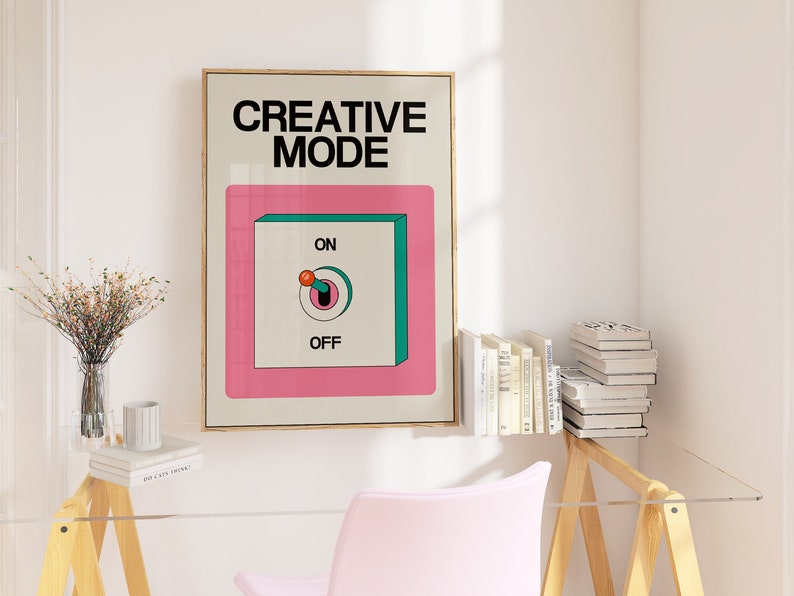 creativity poster downloadable print trendy wall art office wall decor modern retro art digital downloads funky wall art retro quote poster vintage posters cool wall art home office print inspiring art creative wall print
