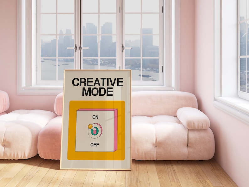 creativity poster downloadable print trendy wall art office wall decor modern retro art digital downloads funky wall art retro quote poster vintage posters, cool wall art home office print inspiring art cool poster