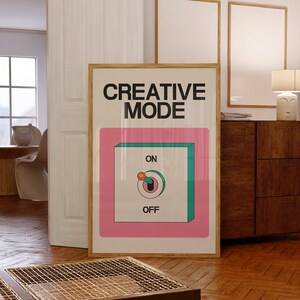 creativity poster downloadable print trendy wall art office wall decor modern retro art digital downloads funky wall art retro quote poster vintage posters cool wall art home office print inspiring art creative wall print