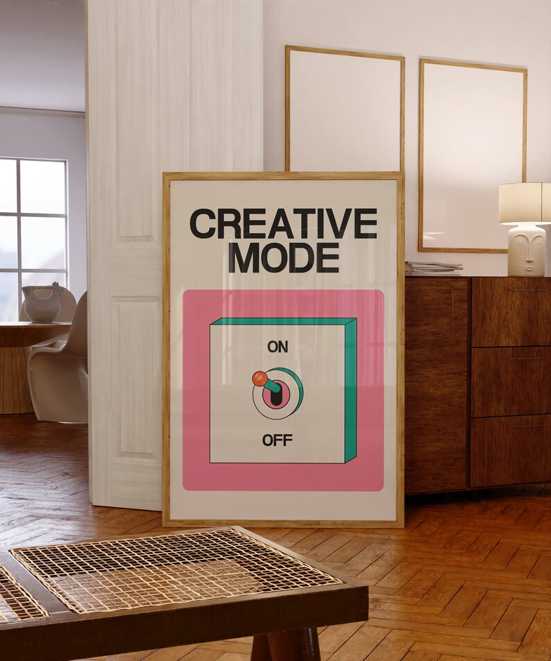 creativity poster downloadable print trendy wall art office wall decor modern retro art digital downloads funky wall art retro quote poster vintage posters cool wall art home office print inspiring art creative wall print