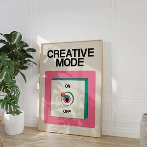 creativity poster downloadable print trendy wall art office wall decor modern retro art digital downloads funky wall art retro quote poster vintage posters cool wall art home office print inspiring art creative wall print